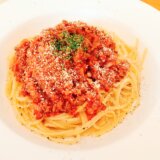 ミートソース？ボロネーゼ？ミートソーススパゲティです！