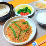 春雨と野菜の炒めもの！【男一人の平日夕食】