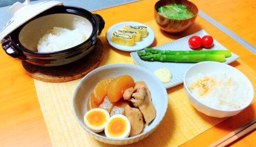 鶏もも肉と大根の煮物！【男一人の休日昼食】