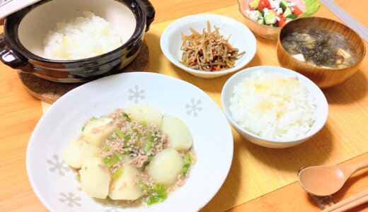 かぶのそぼろ煮ときんぴらごぼう！【男一人の平日夕飯】