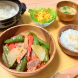 青とうがらしと豚肉の炒め煮！【男一人の平日夕食】