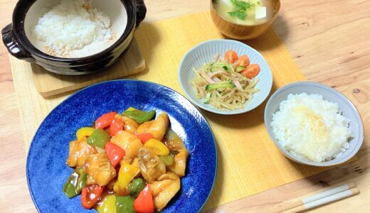 たらとパプリカの甘酢和え！【男一人の平日夕食】