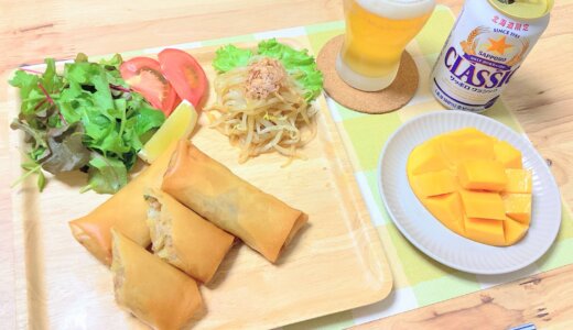 ごくごく普通の春巻き！【男一人休日昼食】