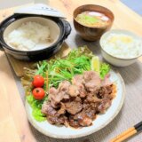 豚肉のから揚げと温そうめん 【男一人の平日夕食】