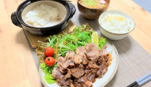 豚肉のから揚げと温そうめん 【男一人の平日夕食】