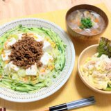 冷し麻婆麺と白菜とツナ缶サラダ 【男一人の平日夕食】