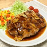 トンテキと旬の野菜サラダ【おひとり様レシピ】